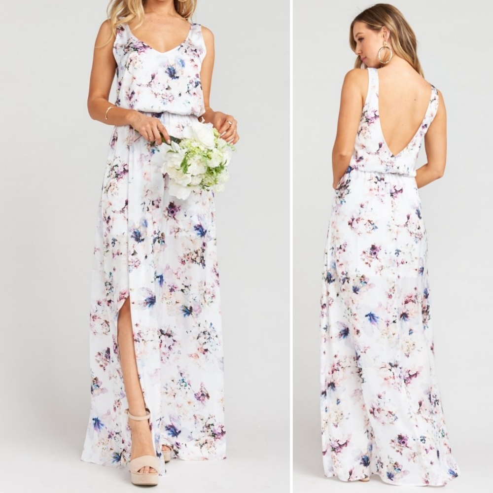 Mumu | Bridesmaid Kendall Silk Maxi Floral Dress